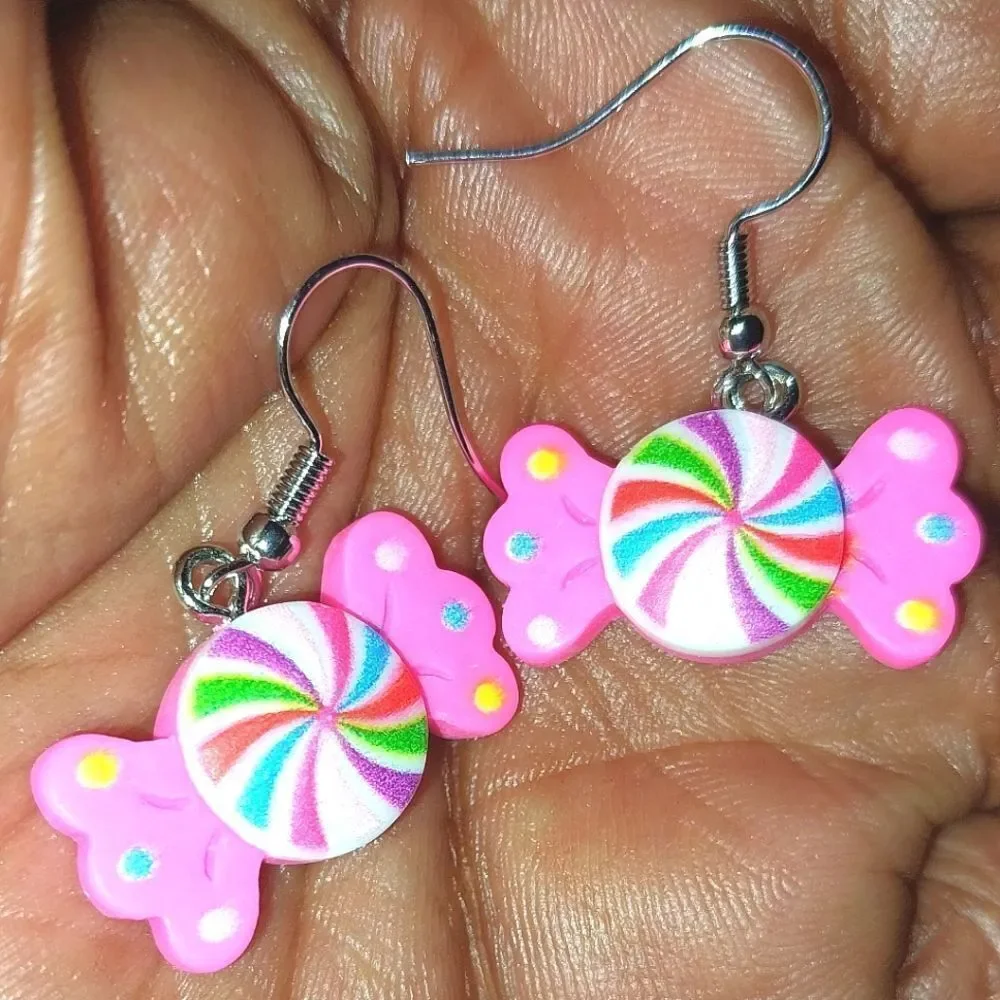 Super cute candy color fashion earrings
